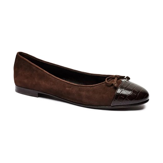 TORY BURCH Skórzane baleriny CAP-TOE ze sklepu Gomez Fashion Store w kategorii Balerinki - zdjęcie 184692265