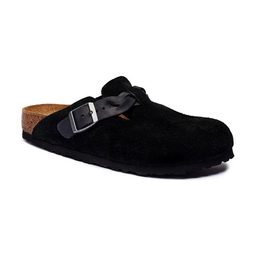 Birkenstock Skórzane mule Boston Braided | narrow fit ze sklepu Gomez Fashion Store w kategorii Klapki damskie - zdjęcie 184692299