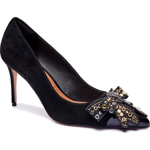 Kurt Geiger Skórzane szpilki 225-BELGRAVIA STUD BOW ze sklepu Gomez Fashion Store w kategorii Czółenka - zdjęcie 184692358