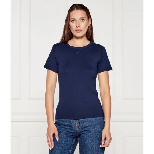 HUGO T-shirt Deloris | Regular Fit ze sklepu Gomez Fashion Store w kategorii Bluzki damskie - zdjęcie 184692437