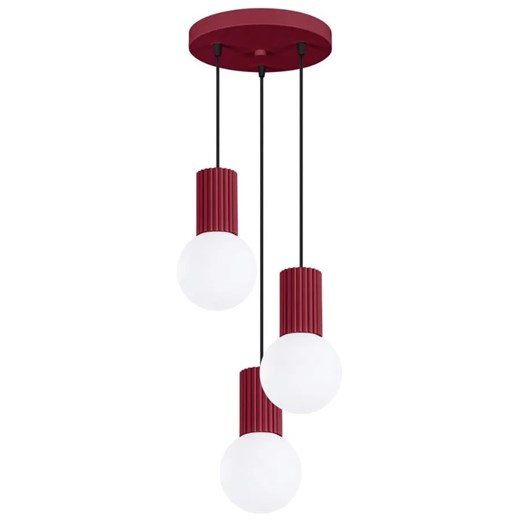 Burgundowa nowoczesna lampa wisząca - K600-Buble Lumes One Size Edinos.pl