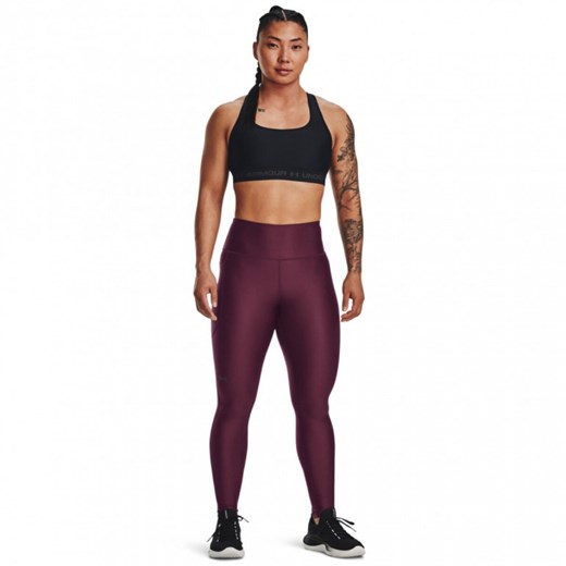 Damskie legginsy treningowe Under Armour HG Armour HiRise Leg - bordowe ze sklepu Sportstylestory.com w kategorii Spodnie damskie - zdjęcie 184694937