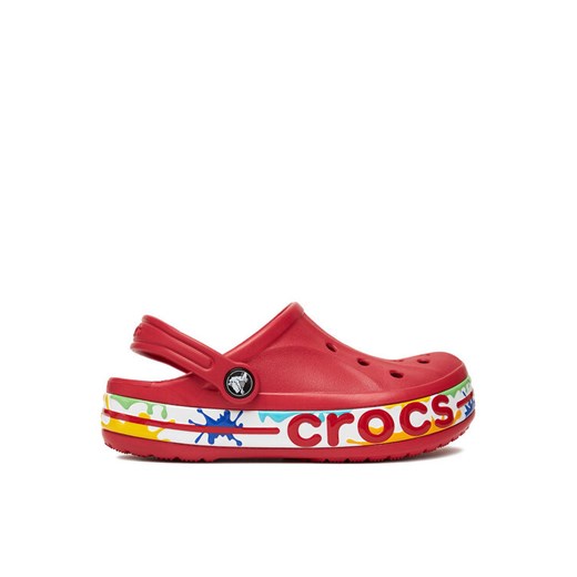 Klapki Crocs C-BAYABAND CLOG K 211682-6EN Czerwony ze sklepu eobuwie.pl w kategorii Klapki dziecięce - zdjęcie 184695026