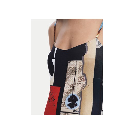 Desigual Sukienka codzienna Newspaper Coll 25SWVK40 Kolorowy Regular Fit Desigual XL MODIVO