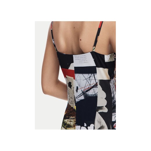 Desigual Sukienka codzienna Newspaper Coll 25SWVK40 Kolorowy Regular Fit Desigual XL MODIVO