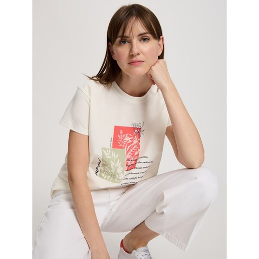 Cross Jeans Koszulka w kolorze kremowym Cross Jeans M okazja Limango Polska