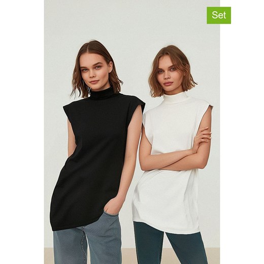 trendyol Tuniki (2 szt.) w kolorze czarno-białym Trendyol M promocyjna cena Limango Polska