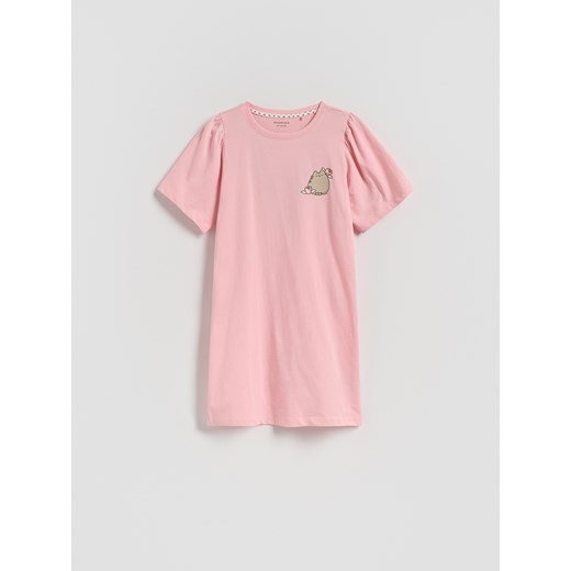 Reserved - Koszula nocna Pusheen - różowy ze sklepu Reserved w kategorii Piżamy dziecięce - zdjęcie 184696307