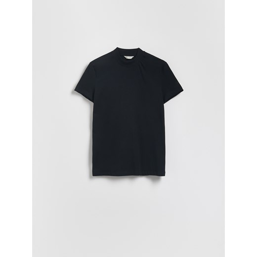 Reserved - Bawełniany t-shirt slim fit - czarny ze sklepu Reserved w kategorii T-shirty męskie - zdjęcie 184696389