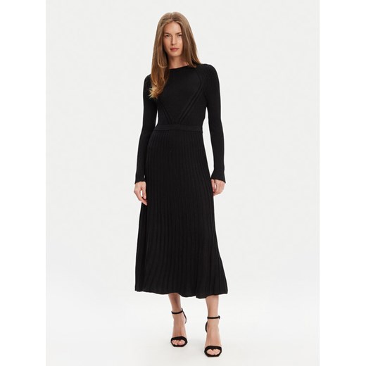 United Colors Of Benetton Sukienka dzianinowa 1QMKDV01W Czarny Regular Fit ze sklepu MODIVO w kategorii Sukienki - zdjęcie 184697079