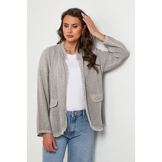 Lin Passion Narzutka w kolorze szarym Lin Passion 36/38 okazyjna cena Limango Polska