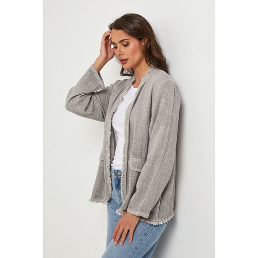 Lin Passion Narzutka w kolorze szarym Lin Passion 36/38 okazyjna cena Limango Polska