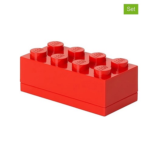 LEGO Pojemniki (3 szt.) &quot;Mini 8&quot; w kolorze czerownym - 9,2 x 4,3 x 4,6 cm ze sklepu Limango Polska w kategorii Kosze i pudełka na zabawki - zdjęcie 184697967