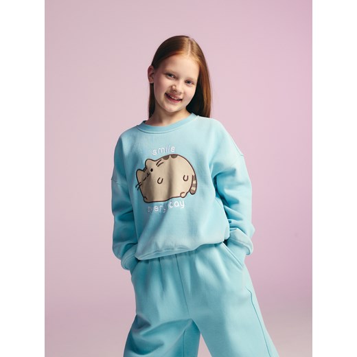 Reserved - Bluza Pusheen - jasnoniebieski ze sklepu Reserved w kategorii Bluzy dziewczęce - zdjęcie 184698416