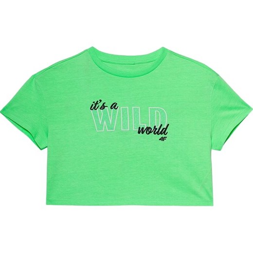 Koszulka, crop top dziewczęcy 4FJWSS24TTSHF1144 4F ze sklepu SPORT-SHOP.pl w kategorii Bluzki dziewczęce - zdjęcie 184698605