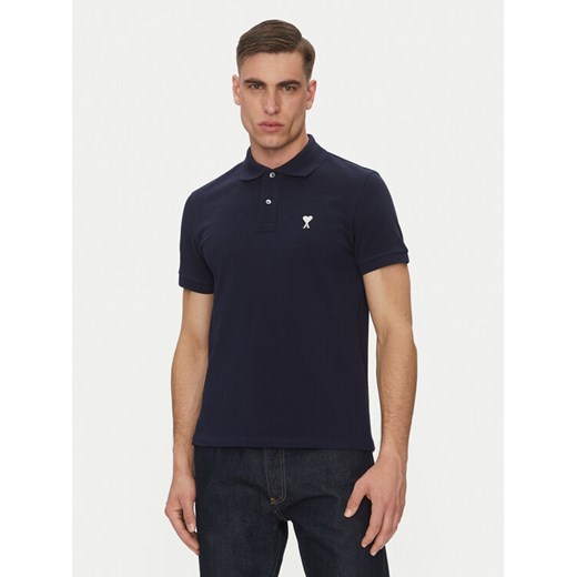 AMI PARIS Polo HPL060.760 Granatowy Regular Fit ze sklepu MODIVO w kategorii T-shirty męskie - zdjęcie 184698887