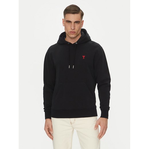 AMI PARIS Bluza BFUSW235.730 Czarny Regular Fit Ami Paris XS MODIVO