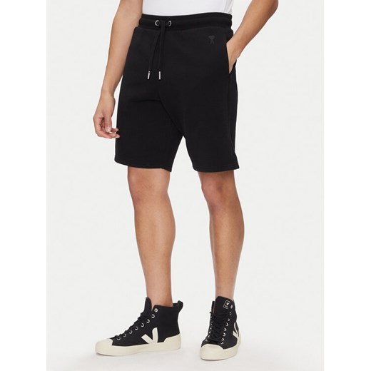 AMI PARIS Szorty sportowe HSO674.747 Czarny Baggy Fit ze sklepu MODIVO w kategorii Spodenki męskie - zdjęcie 184698925