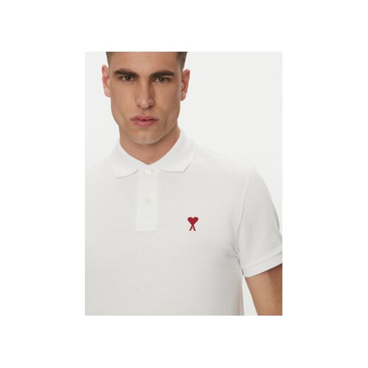 AMI PARIS Polo BFUPL001.760 Biały Regular Fit Ami Paris M MODIVO