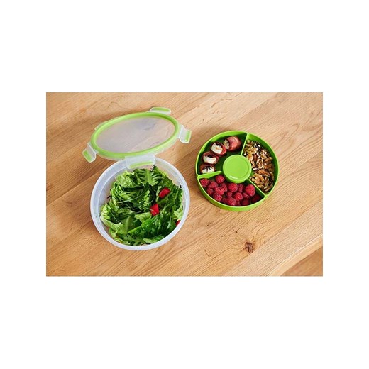 Emsa Pojemnik &quot;Clip &amp; Go&quot; w kolorze zielonym na sałatkę - 2,6 l Emsa onesize okazja Limango Polska