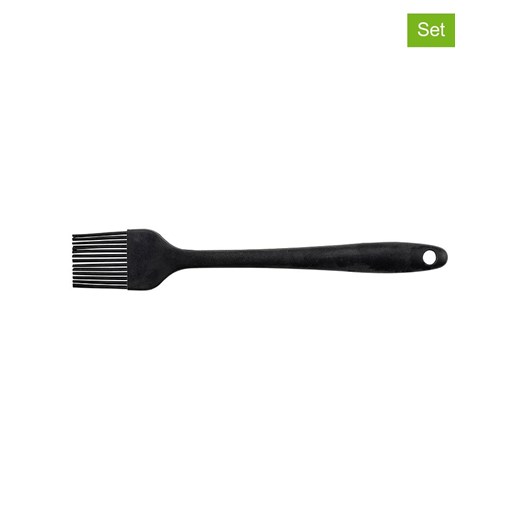 Wenko Silikonowe pędzle (2 szt.) &quot;Pini&quot; w kolorze czarnym - dł. 21 cm ze sklepu Limango Polska w kategorii Akcesoria do pieczenia - zdjęcie 184701336