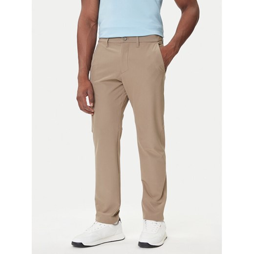 BOSS Spodnie materiałowe T_Commuter 50534303 Zielony Slim Fit ze sklepu MODIVO w kategorii Spodnie męskie - zdjęcie 184701618