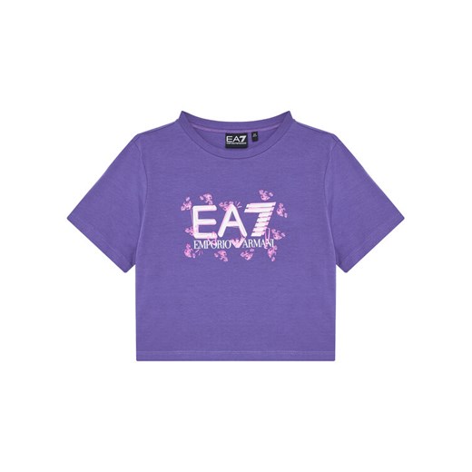 EA7 Emporio Armani T-Shirt 7G000151 AF10373 UA050 Niebieski Regular Fit ze sklepu MODIVO w kategorii Bluzki dziewczęce - zdjęcie 184701688