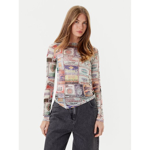 Guess Bluzka W5YP43 KBBF2 Kolorowy Slim Fit ze sklepu MODIVO w kategorii Bluzki damskie - zdjęcie 184701706