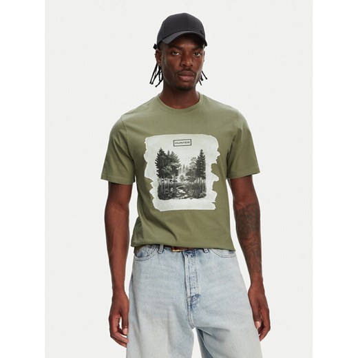 Hunter T-Shirt Duart Graphic HARM0033251 Khaki Regular Fit ze sklepu MODIVO w kategorii T-shirty męskie - zdjęcie 184701838