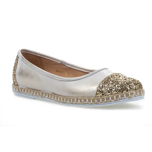Espadryle  JUMA 2402 złote ze sklepu NajlepszeButy w kategorii Espadryle damskie - zdjęcie 184703725