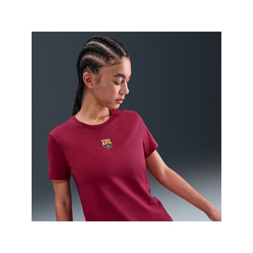 Damski T-shirt piłkarski Nike FC Barcelona - Czerwony ze sklepu Nike poland w kategorii Bluzki damskie - zdjęcie 184704208