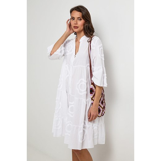 Lin Passion Lniana sukienka w kolorze białym Lin Passion 38/40 promocja Limango Polska