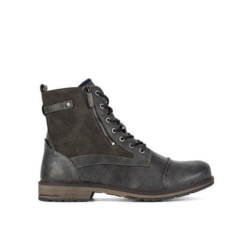 Trzewiki Mustang 4157-503 BIG2 Szary ze sklepu eobuwie.pl w kategorii Buty zimowe męskie - zdjęcie 184705276
