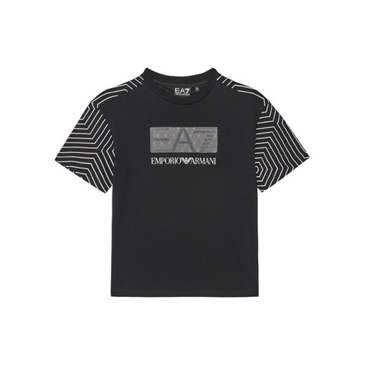 EA7 Emporio Armani T-Shirt 7B000044 AF10378 UC001 Czarny Regular Fit ze sklepu MODIVO w kategorii T-shirty chłopięce - zdjęcie 184706716