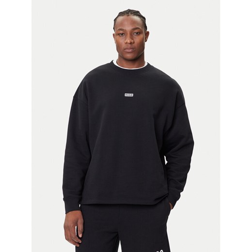 HUGO Bluza Naviu 50510732 Czarny Loose Fit ze sklepu MODIVO w kategorii Bluzy męskie - zdjęcie 184706717