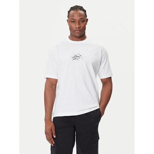 BOSS T-Shirt Te_Voyage 50546370 Biały Relaxed Fit ze sklepu MODIVO w kategorii T-shirty męskie - zdjęcie 184706725