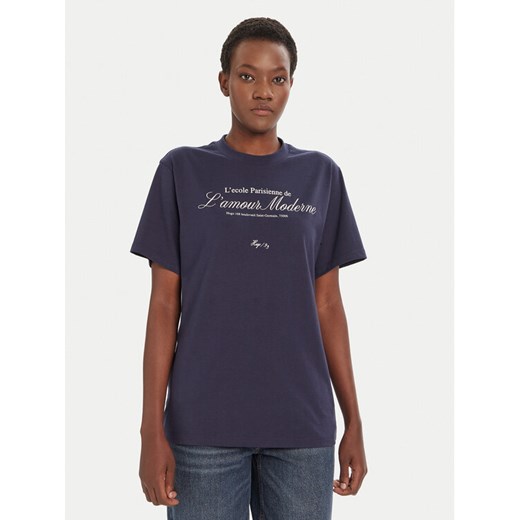 HUGO T-Shirt Vintage 50545551 Granatowy Relaxed Fit ze sklepu MODIVO w kategorii Bluzki damskie - zdjęcie 184706745