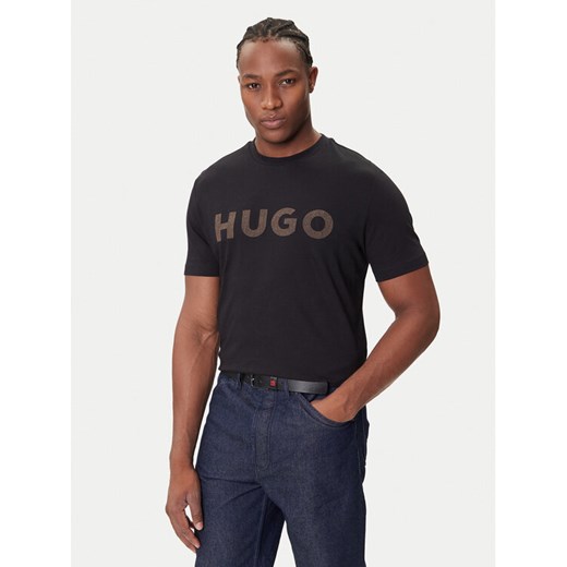 HUGO T-Shirt Dulivio 50542737 Czarny Regular Fit ze sklepu MODIVO w kategorii T-shirty męskie - zdjęcie 184706765