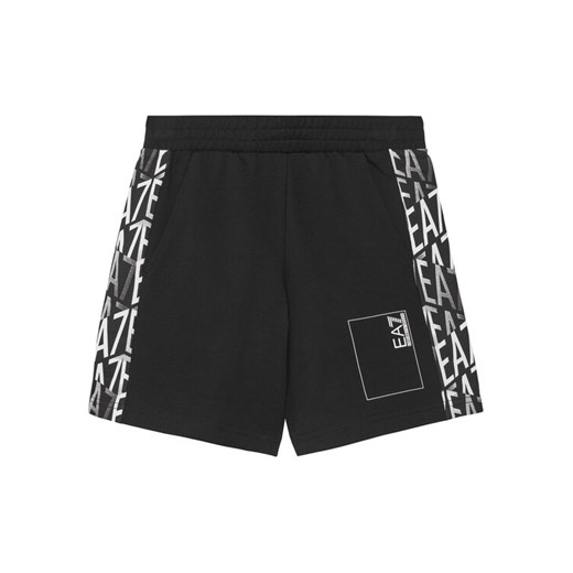EA7 Emporio Armani Szorty sportowe 7B000077 AF10380 UC001 Czarny Regular Fit ze sklepu MODIVO w kategorii Spodenki chłopięce - zdjęcie 184706779
