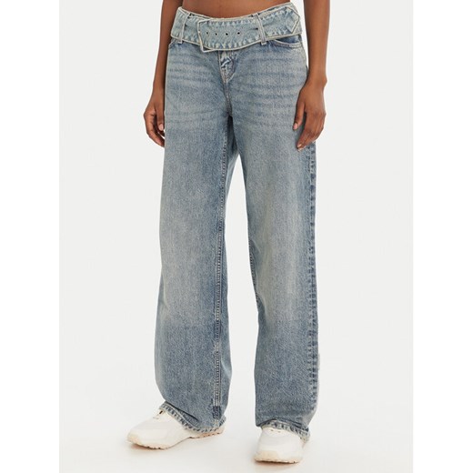 HUGO Jeansy Glory_B 50541520 Niebieski Relaxed Fit ze sklepu MODIVO w kategorii Jeansy damskie - zdjęcie 184706806