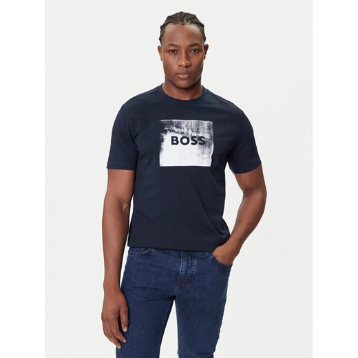 BOSS T-Shirt Te_Wheel 50546381 Granatowy Regular Fit ze sklepu MODIVO w kategorii T-shirty męskie - zdjęcie 184706807