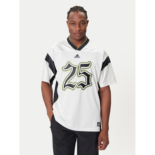adidas T-Shirt Football JY2762 Biały Oversize ze sklepu MODIVO w kategorii T-shirty męskie - zdjęcie 184706847