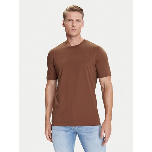BOSS T-Shirt Thompson 01 50468347 Brązowy Regular Fit ze sklepu MODIVO w kategorii T-shirty męskie - zdjęcie 184706857