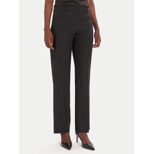 BOSS Spodnie materiałowe Tilda9 50546613 Czarny Straight Fit ze sklepu MODIVO w kategorii Spodnie damskie - zdjęcie 184706897