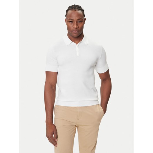 HUGO Polo San Peter-CV 50536672 Écru Regular Fit ze sklepu MODIVO w kategorii T-shirty męskie - zdjęcie 184706906