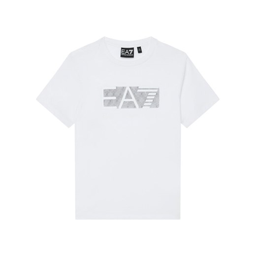 EA7 Emporio Armani T-Shirt 7B000036 AF10378 U0002 Biały Regular Fit ze sklepu MODIVO w kategorii T-shirty chłopięce - zdjęcie 184706919