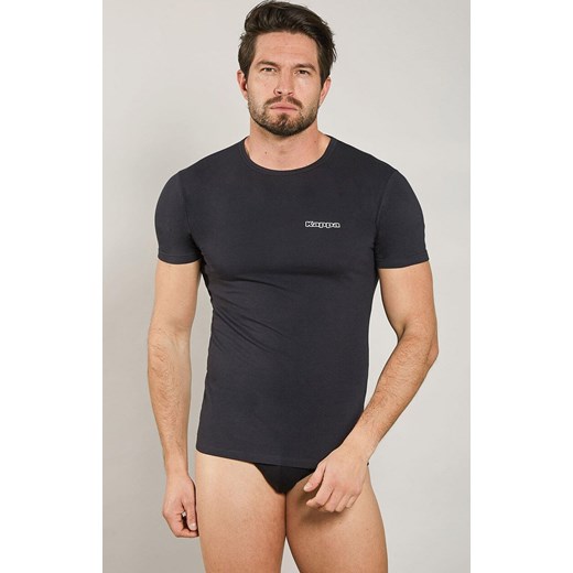Kappa koszulka męska bawełniana z krótkim rękawem czarna K1304, Kolor antracytowy, Rozmiar M, Kappa ze sklepu Primodo w kategorii T-shirty męskie - zdjęcie 184708049