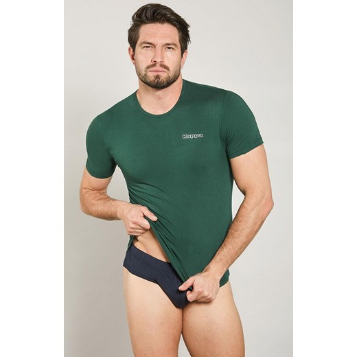 Kappa koszulka męska bawełniana z krótkim rękawem butelkowa zieleń K1304, Kolor butelkowa zieleń, Rozmiar M, Kappa ze sklepu Primodo w kategorii T-shirty męskie - zdjęcie 184708055