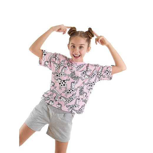 Denokids 2-częściowy zestaw &quot;Unicorn Gang&quot; w kolorze jasnoróżowo-szarym ze sklepu Limango Polska w kategorii Komplety dziewczęce - zdjęcie 184708159