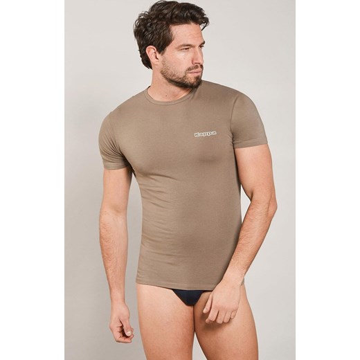 Kappa koszulka męska bawełniana z krótkim rękawem khaki K1304, Kolor khaki, Rozmiar L, Kappa ze sklepu Intymna w kategorii T-shirty męskie - zdjęcie 184708545